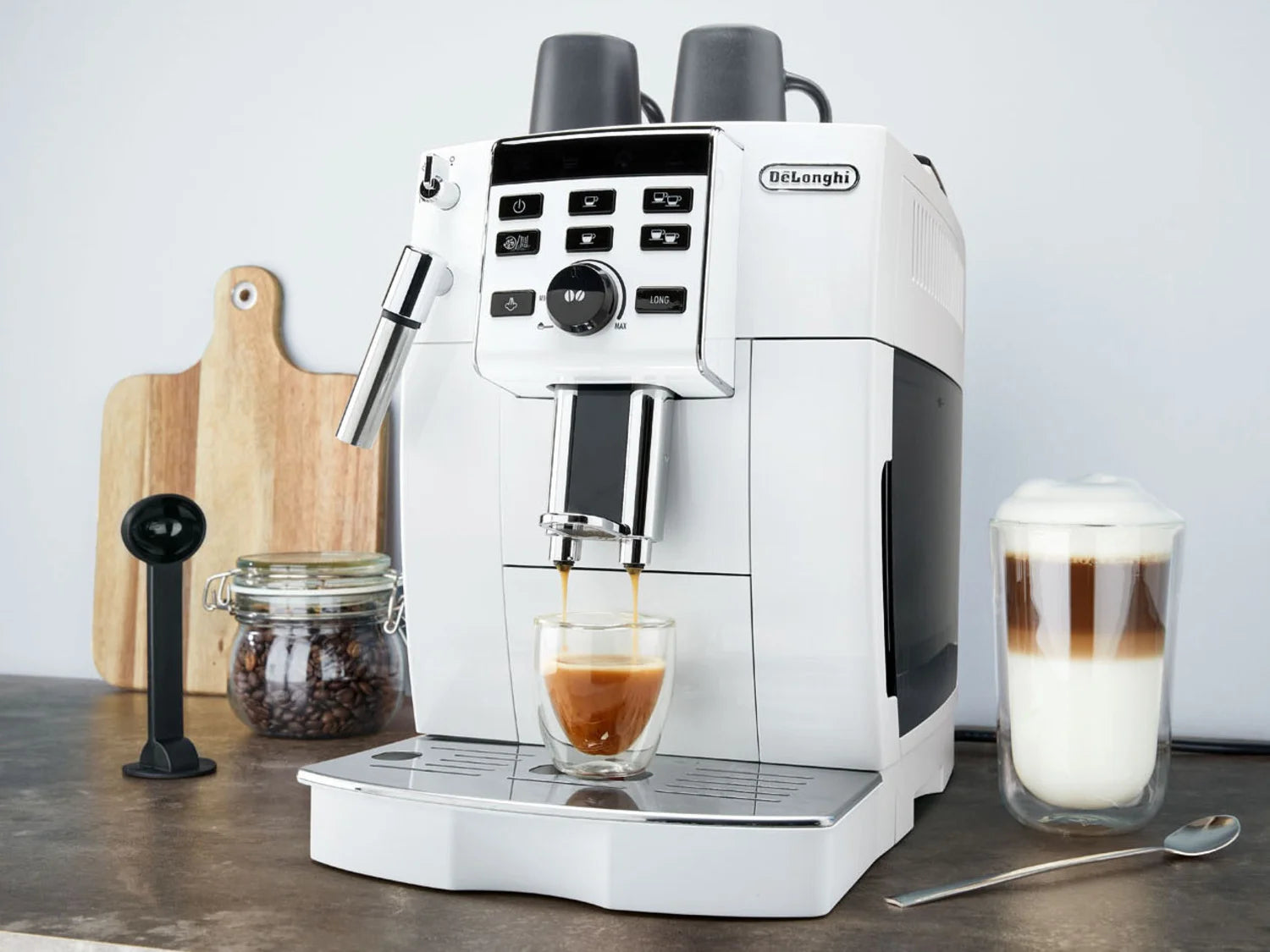 Delonghi coffee machine &raquo;ECAM13.123.W&laquo;, super compact, white