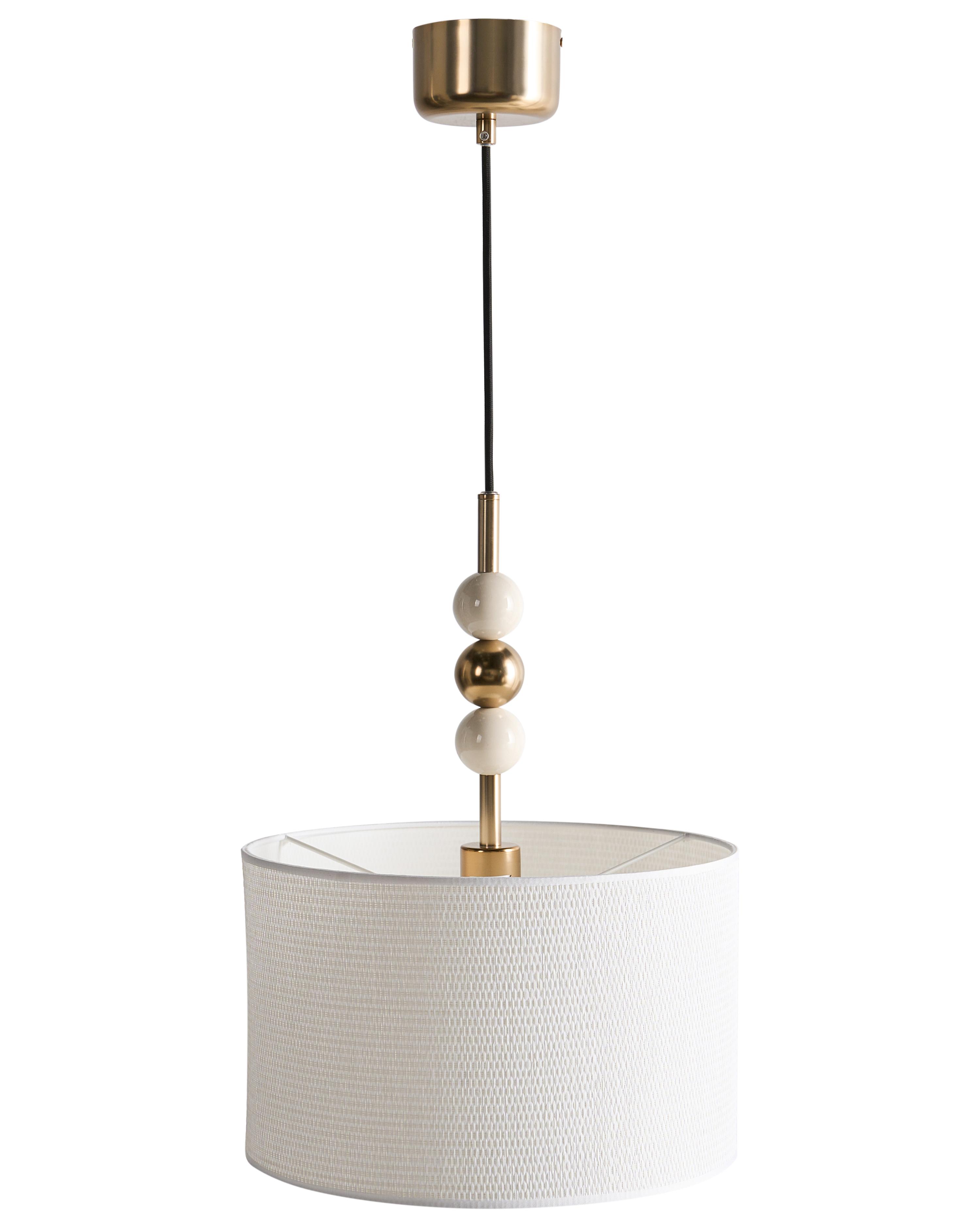 Hanglamp LOKY Metaal Messing/beige