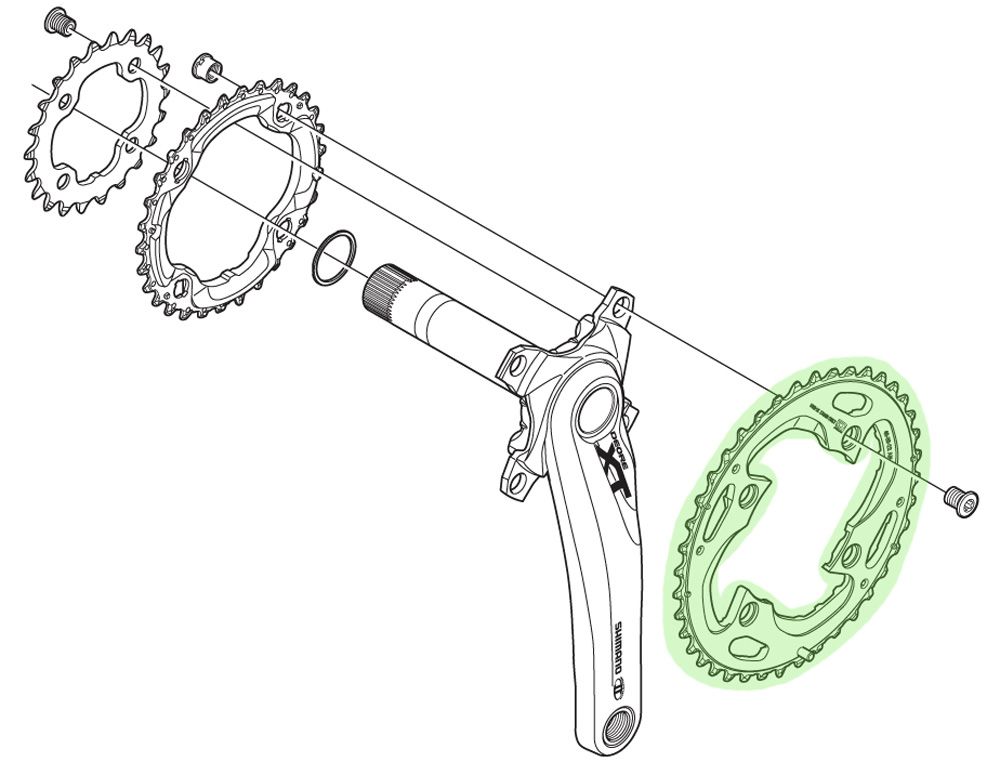 Shimano Kettenblatt XT FC-M780 AE-Type 42 Zähne