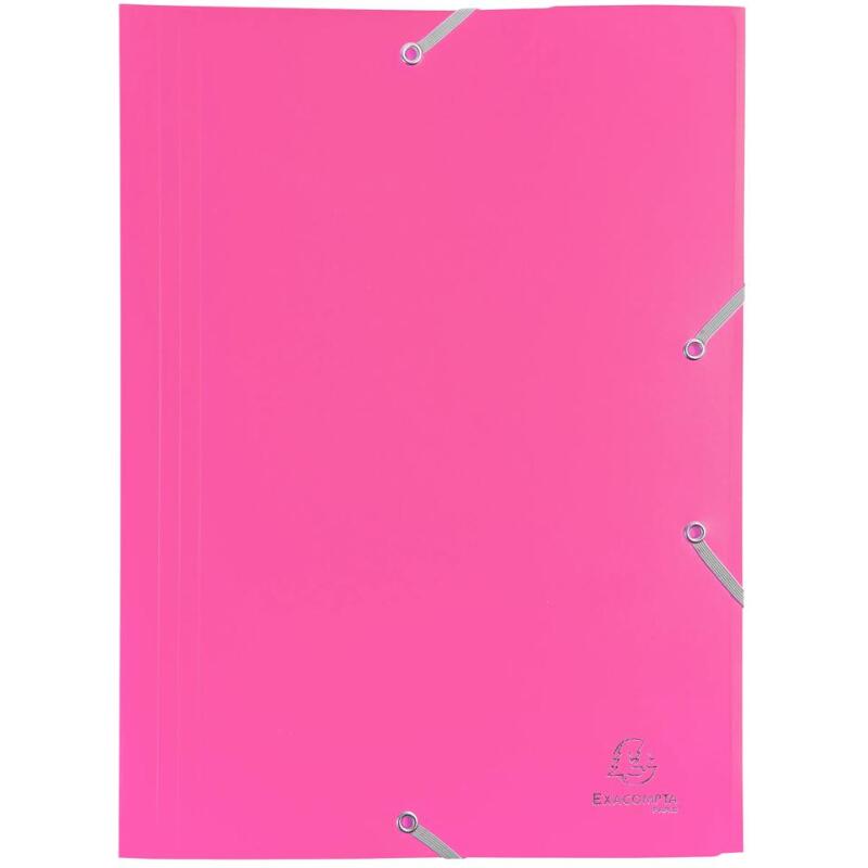 Chemise à élastique 3 rabats Polypropylène 4/10e Opaque Eco - A4 - Couleurs assorties