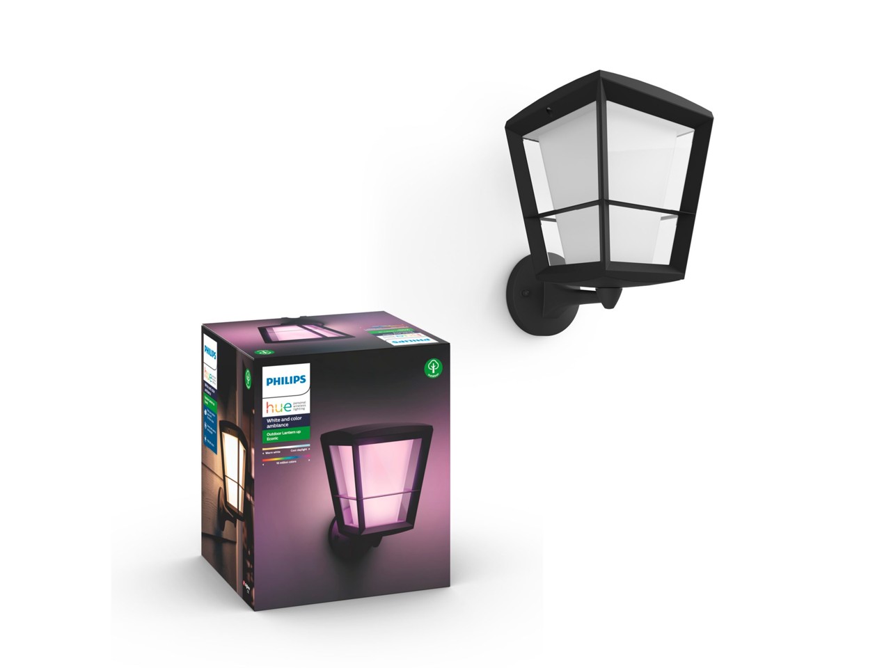Philips Hue - Econic Up Wall Lantern Outdoor - White & Color Ambiance