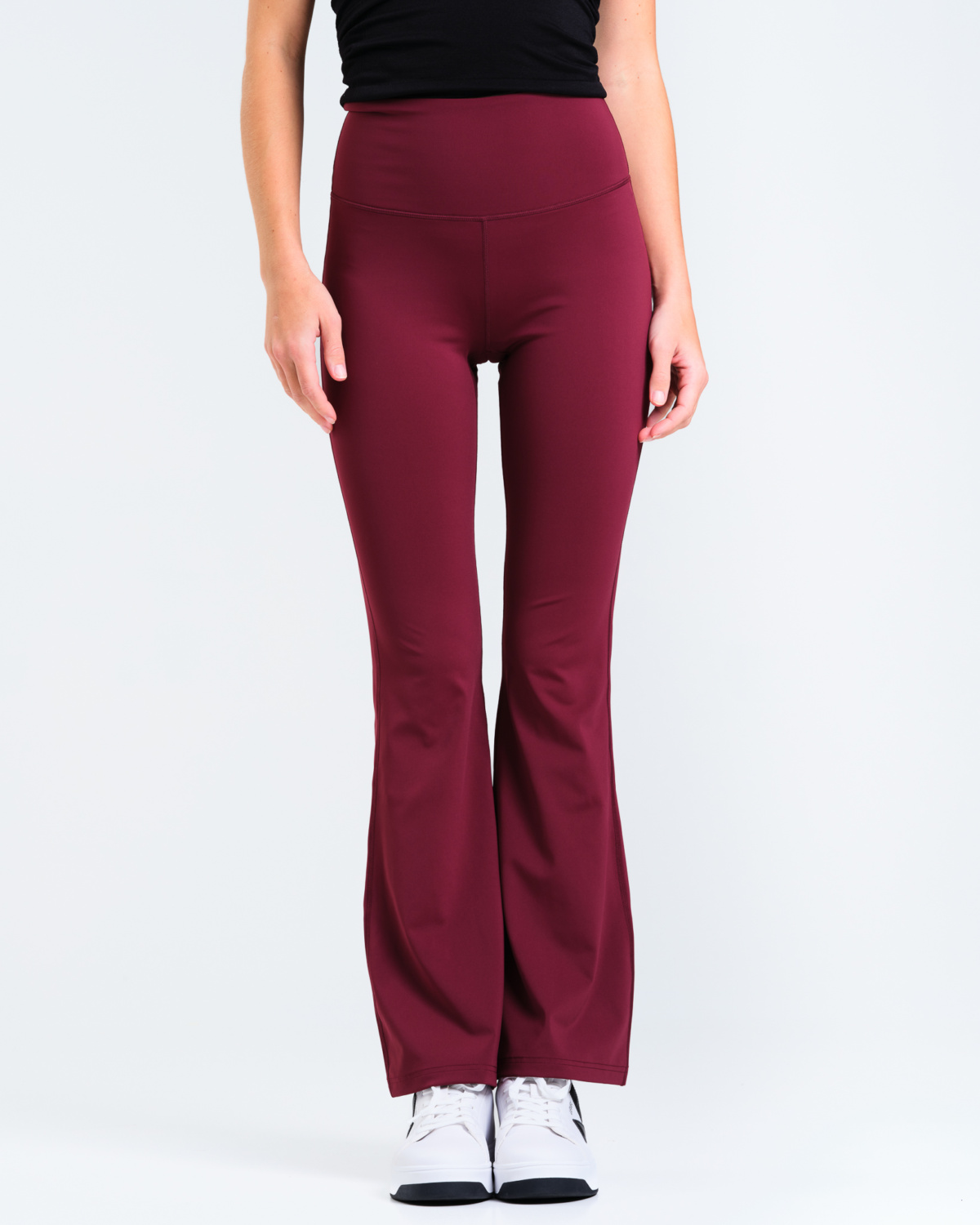 LEVITY Lotus Flare Pants Burgundy