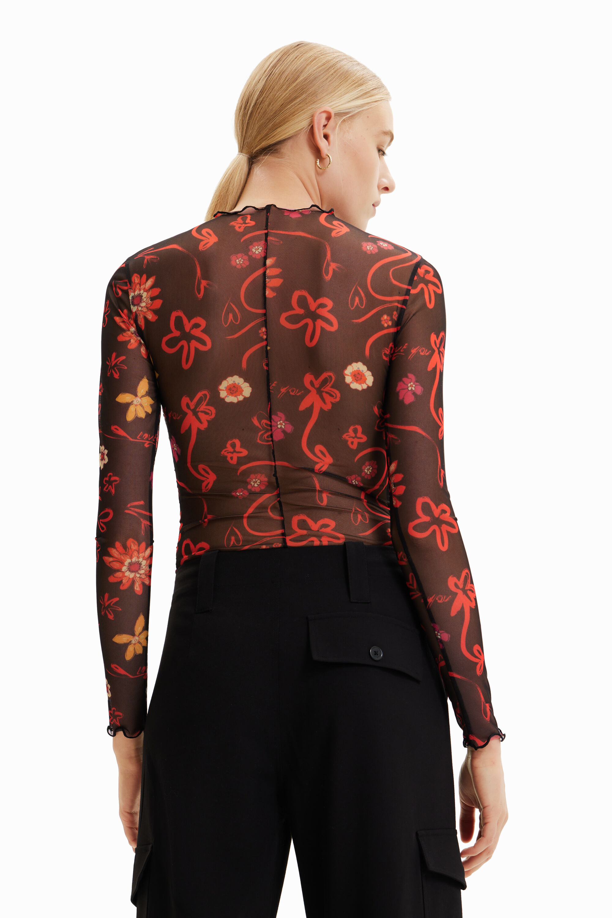 Body tulle fronces fleurs