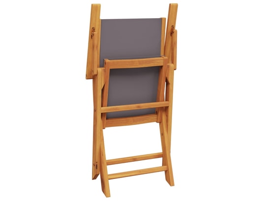 VIDAXL - Chaise pliante Chaises de jardin pliantes lot de 4 tissu et bois massif