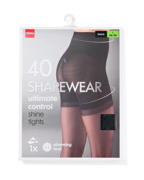 collant ultimate control brillant 40D noir