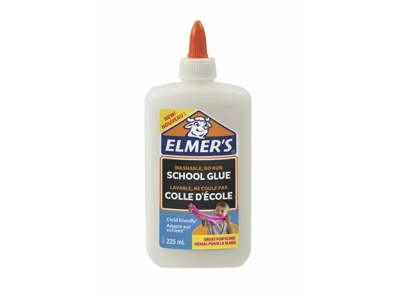Skolelim Elmer's hvid 225ml - vaskbart til slim