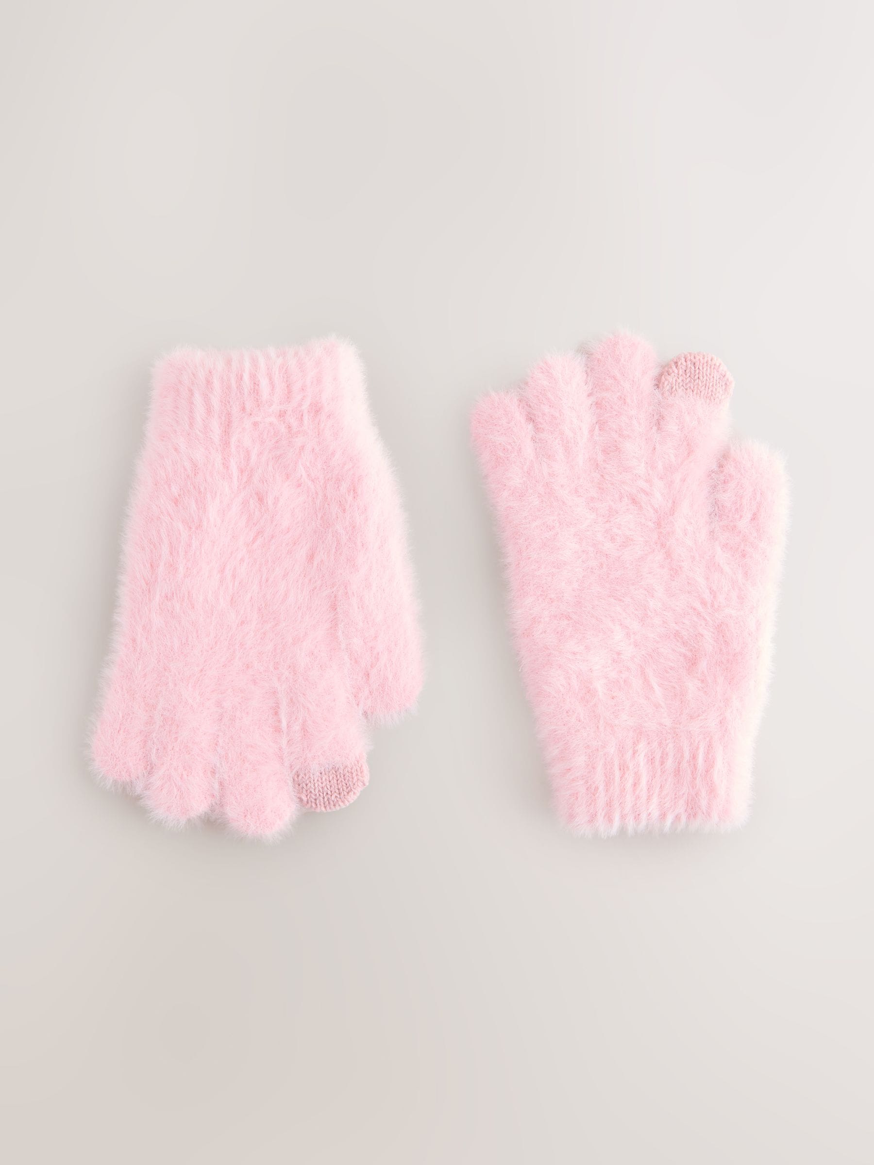 Roze - Pluizige handschoenen (3-16jaar)