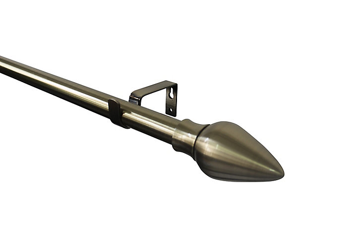 Kit de tringle à rideau extensible embout poire Antiki GoodHome 120/210 cm, Ø28mm doré