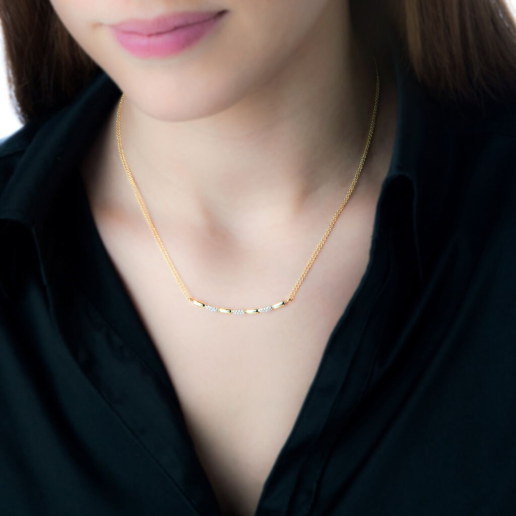 Collier Or Jaune Diamant