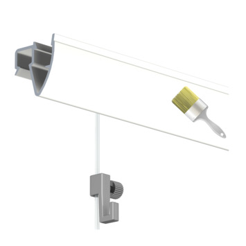 Artiteq Up Rail schilderij ophangsysteem compleet 2 meter wit (RAL 9016) overschilderbaar