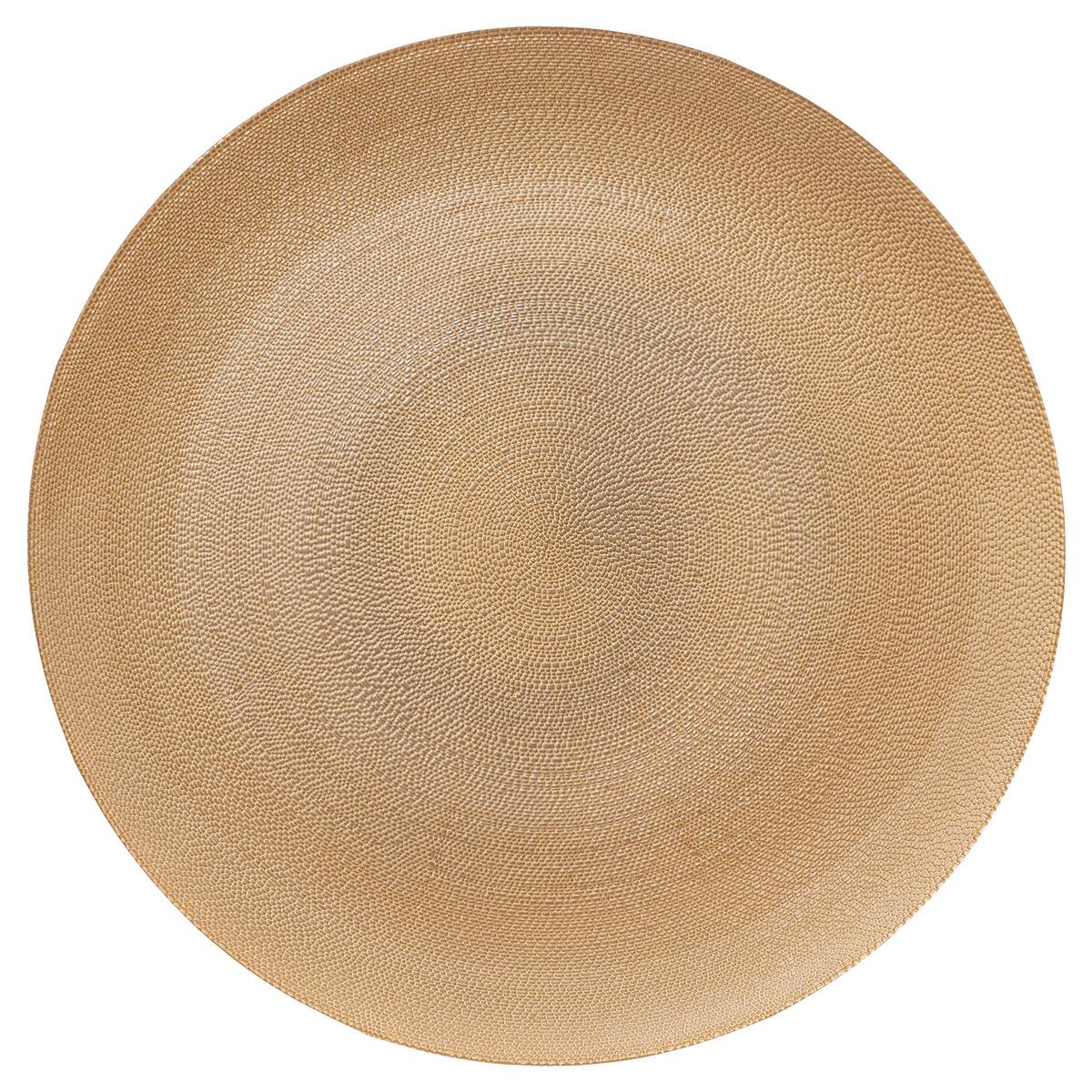 ASSIETTE DE PRESENTATION AURORE OR D.33CM