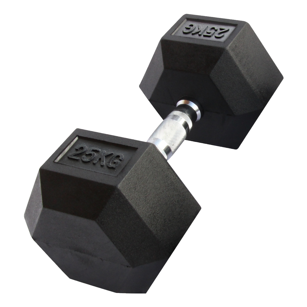 Halter hexagonal de borracha Gladiatorfit de 25 kg