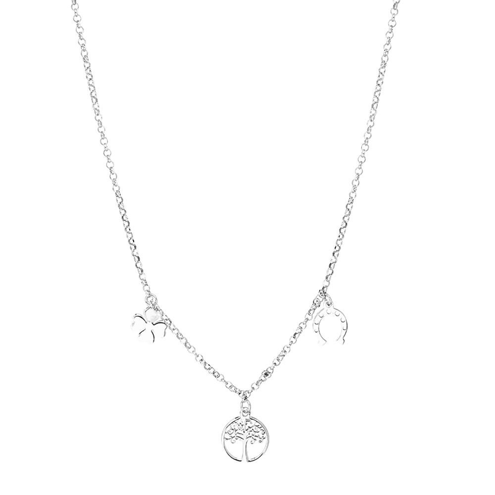Collier Argenté Clio Blue Arbre De Vie