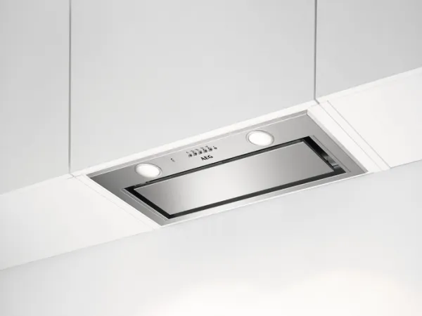 AEG DGE5661HM - Hætte - tag - Niche - bredde: 49.3 cm - dybde: 27.3 cm - udtrækning og recirkulation (-) - rustfrit stål