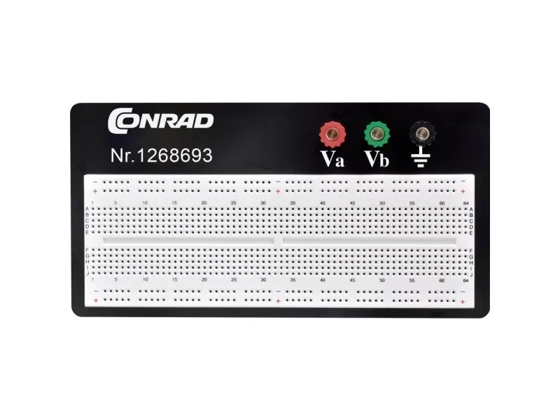 TRU COMPONENTS 0165-40-1-3201B Breadboard Samlet antal poler 840 (L x B x H) 57.15 x 167.3 x 8.4 mm 1 stk