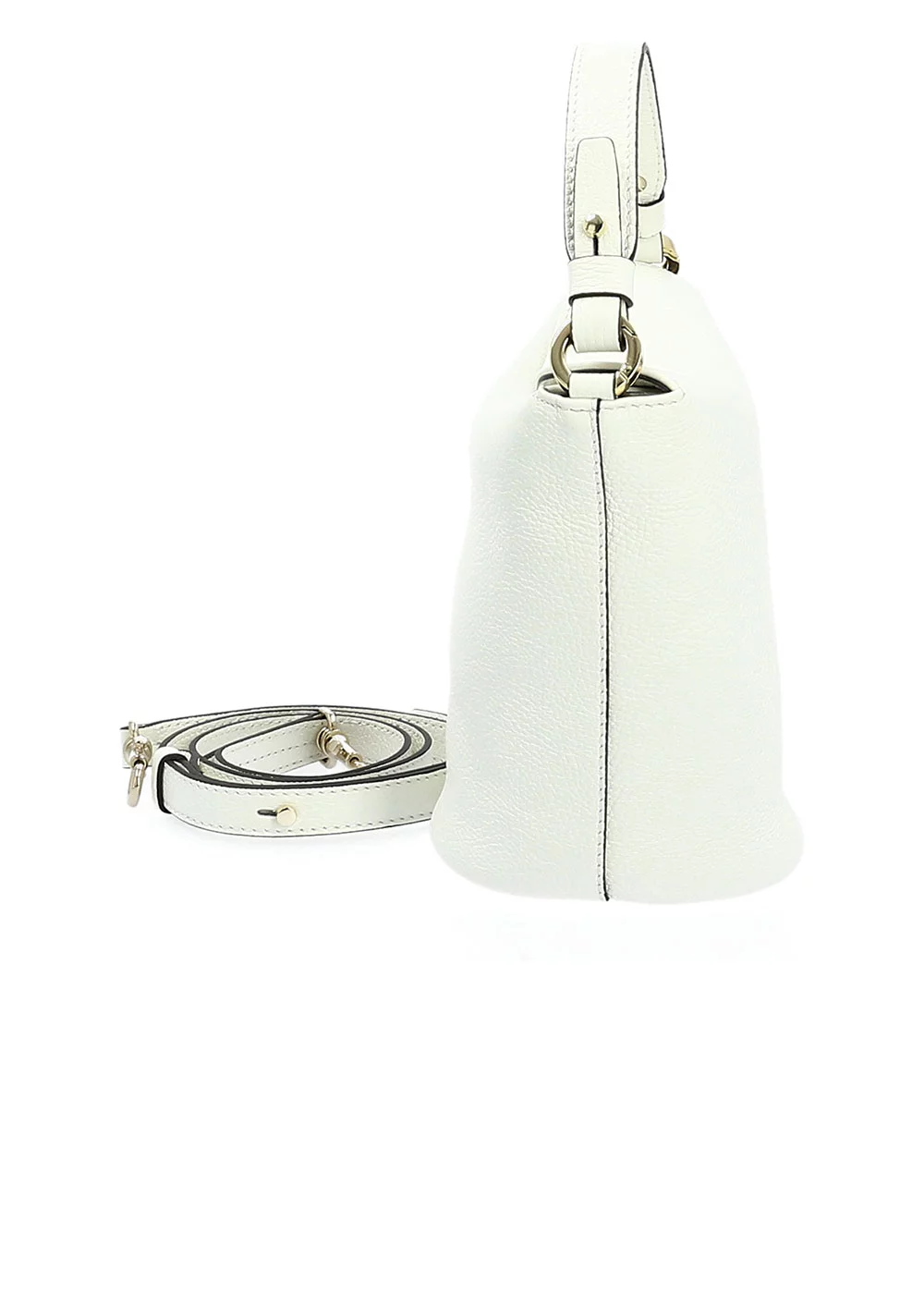 PETIT SEAU MARGOT CUIR BLANC