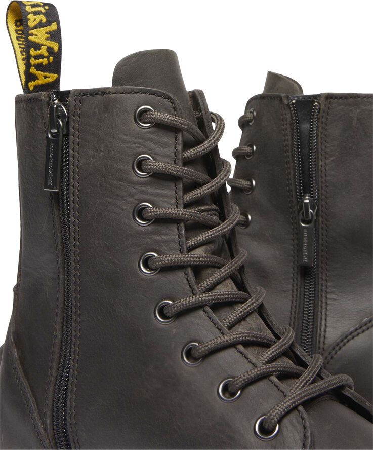 Dr. Martens Jadon Charcoal Grey Burnished Waxy Pull Up Wp Charcoal grey
