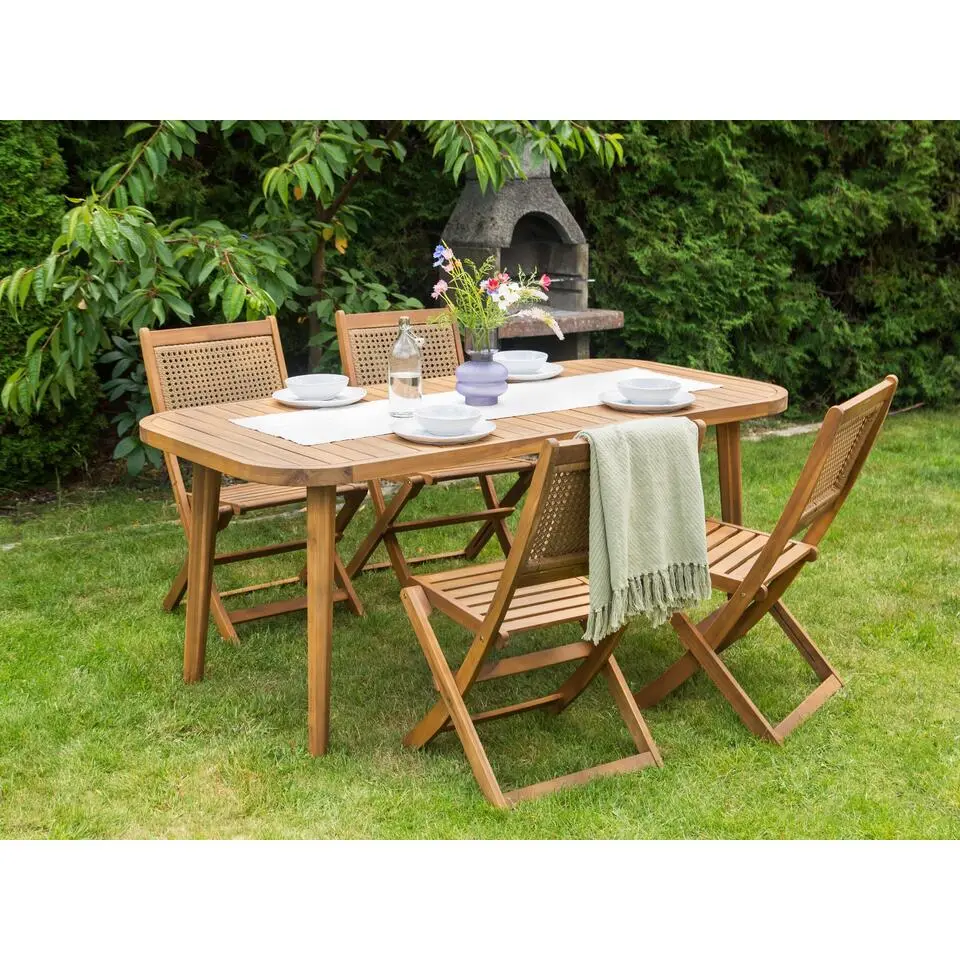 PARAGGI - Tuinset 4-zits - Bruin - Acaciahout