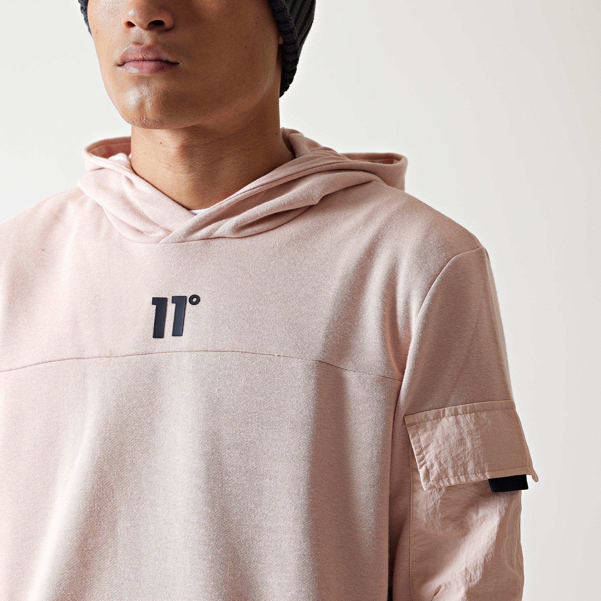 11 Degrees 11D Woven Pocket Hoodie - Putty Pink