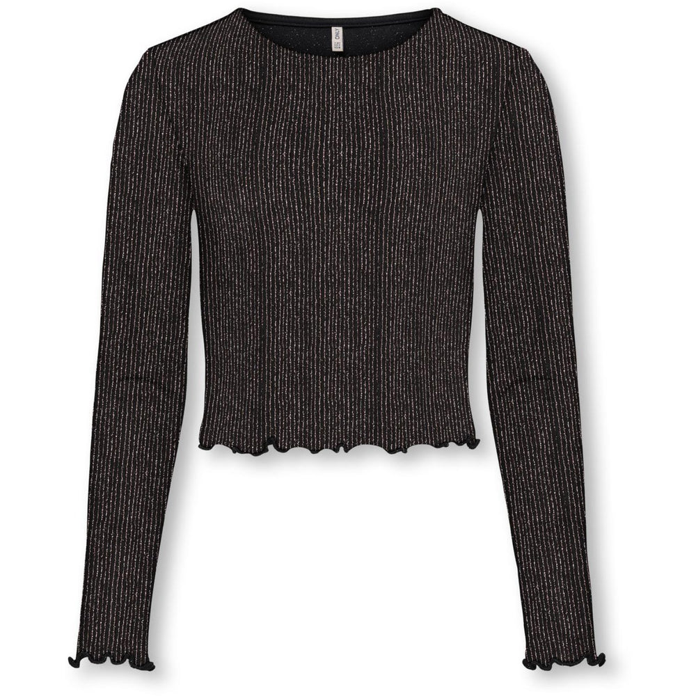 Køb kids ONLY Black Lurex Rose Gold/Stripe Kogqueen L/S Glitter Top Bf Jrs