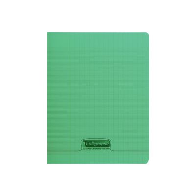 Calligraphe 8000 - Cahier polypro 17 x 22 cm - 96 pages - grands carreaux (Seyes) - vert