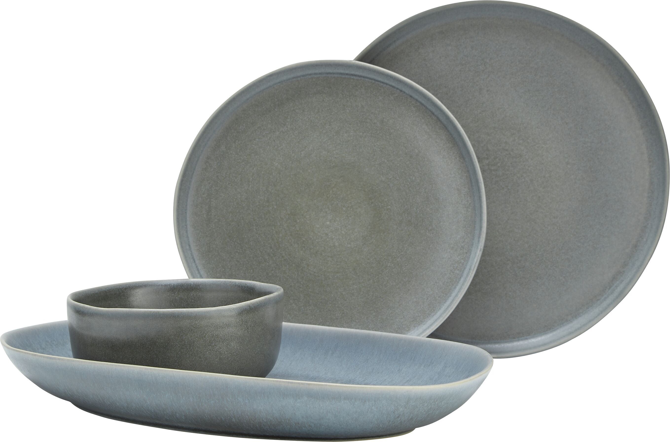 ALCOA Speiseteller - Grau / H: 2.0 cm