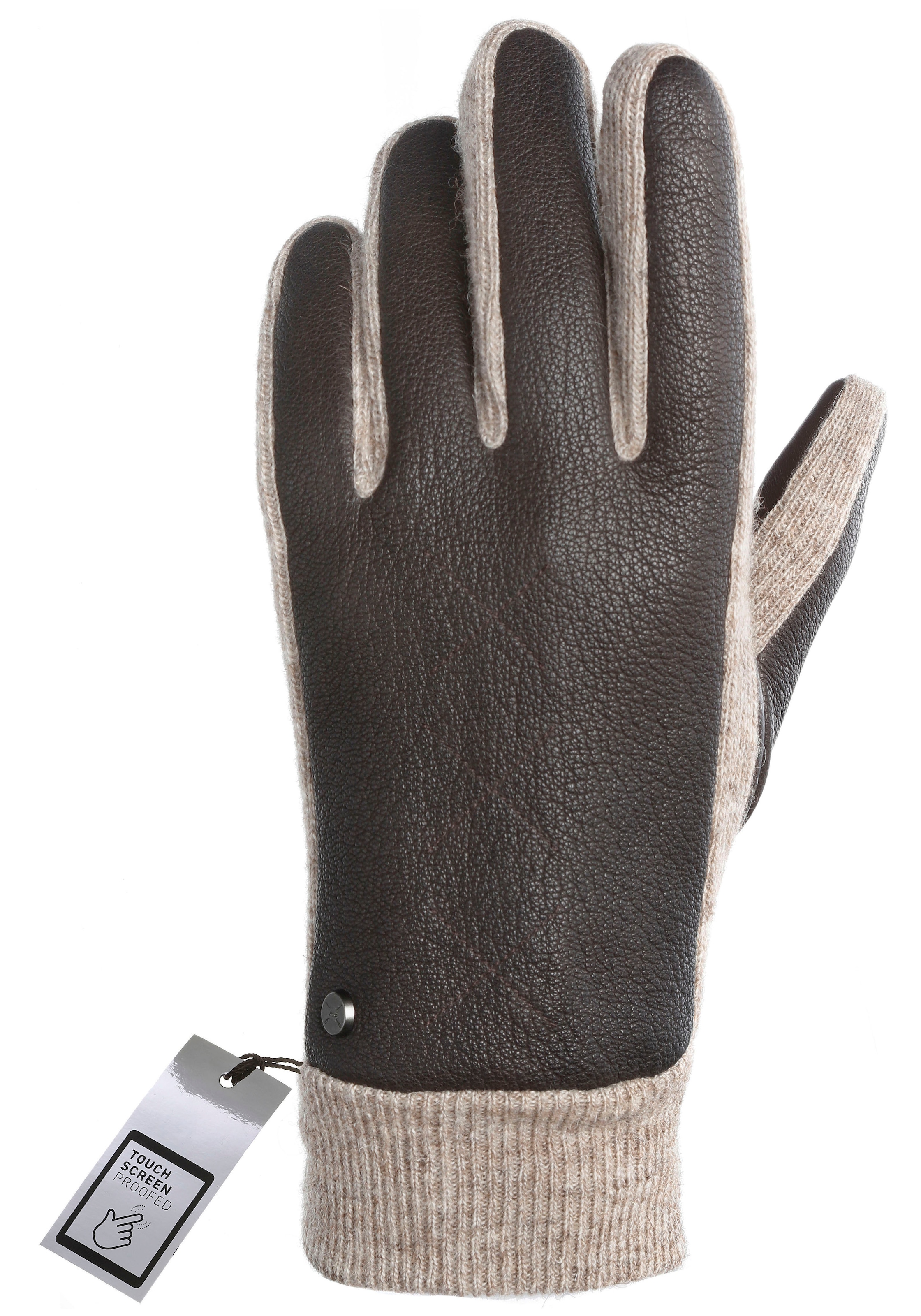 PEARLWOOD Strickhandschuhe »NICK« weiches Fleecefutter, Elastischer Strickbund