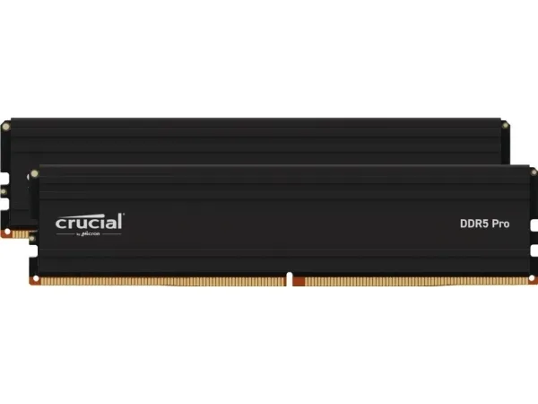 Crucial - DDR5 - sæt - 64 GB: 2 x 32 GB - DIMM 288-PIN - 5600 MHz / PC5-44800 - CL46 - 1.1 V - ikke bufferet - on-die ECC - sort