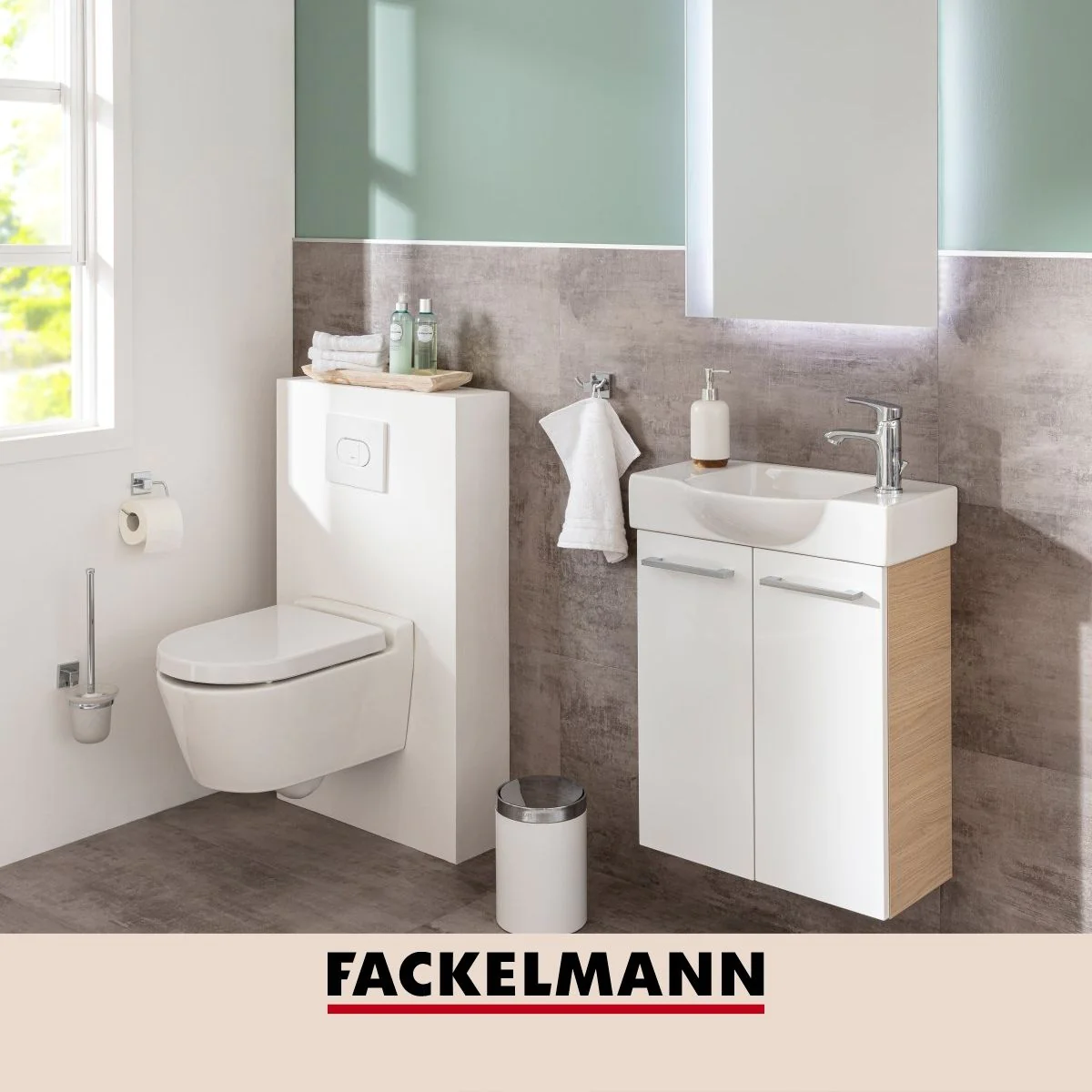 Porte papier toilette mural gris Mare Fackelmann