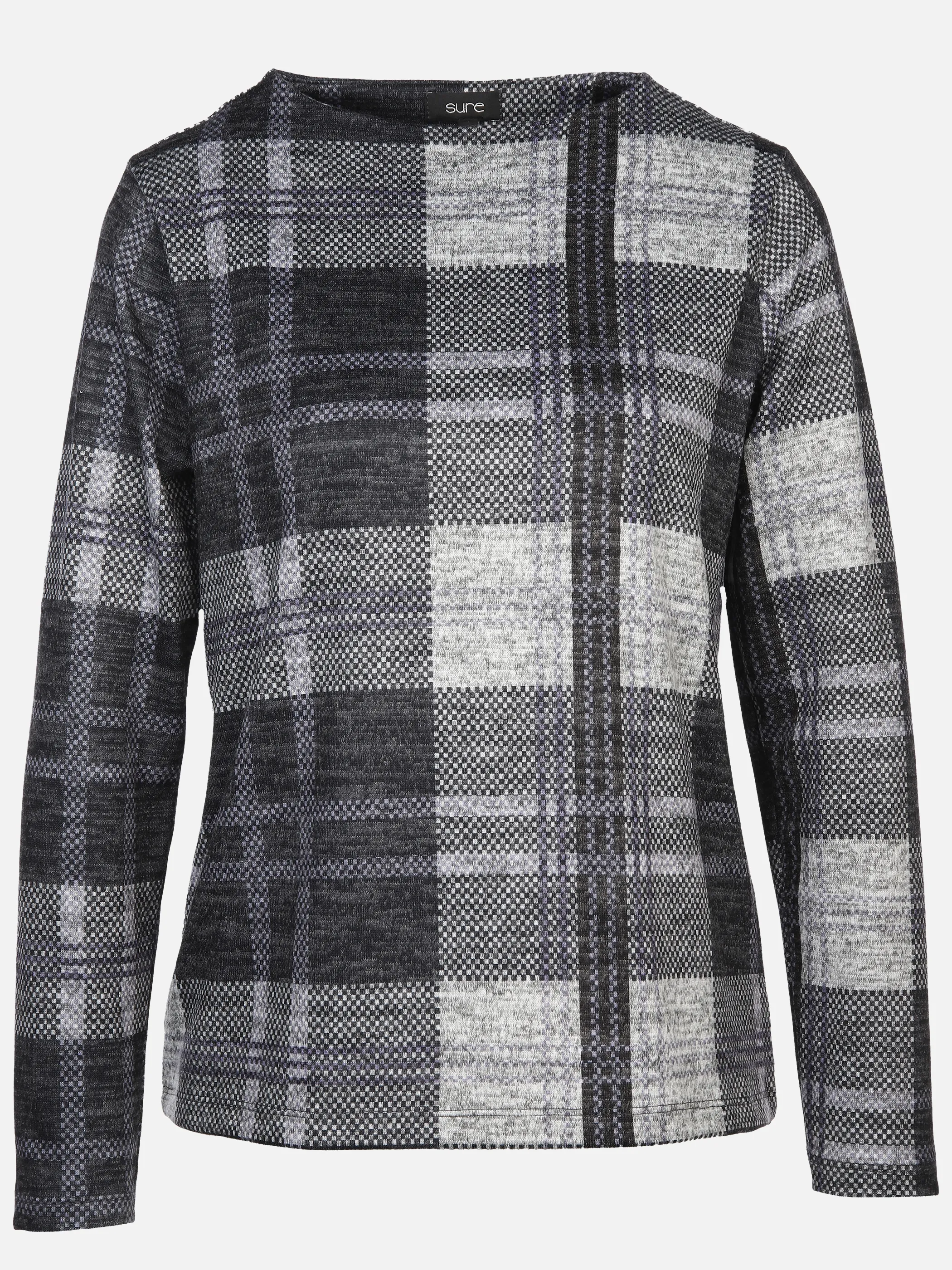 Damen Flauschshirt mit Kelchkragen