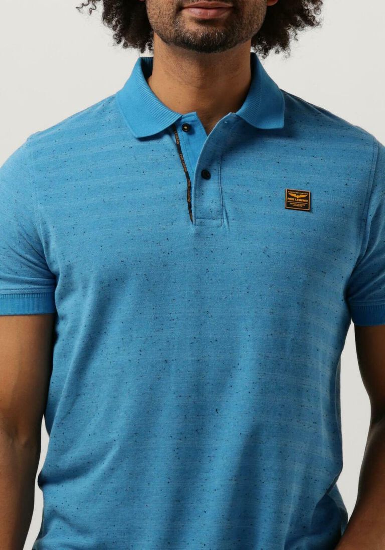 PME LEGEND lichtblauwe pme legend polo short sleeve polo jacquard pique