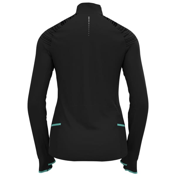 T-shirt running ODLO AXALP CERAMIWARM MIDLAYER 1/2 ZIP W BLACK/POLYNYA