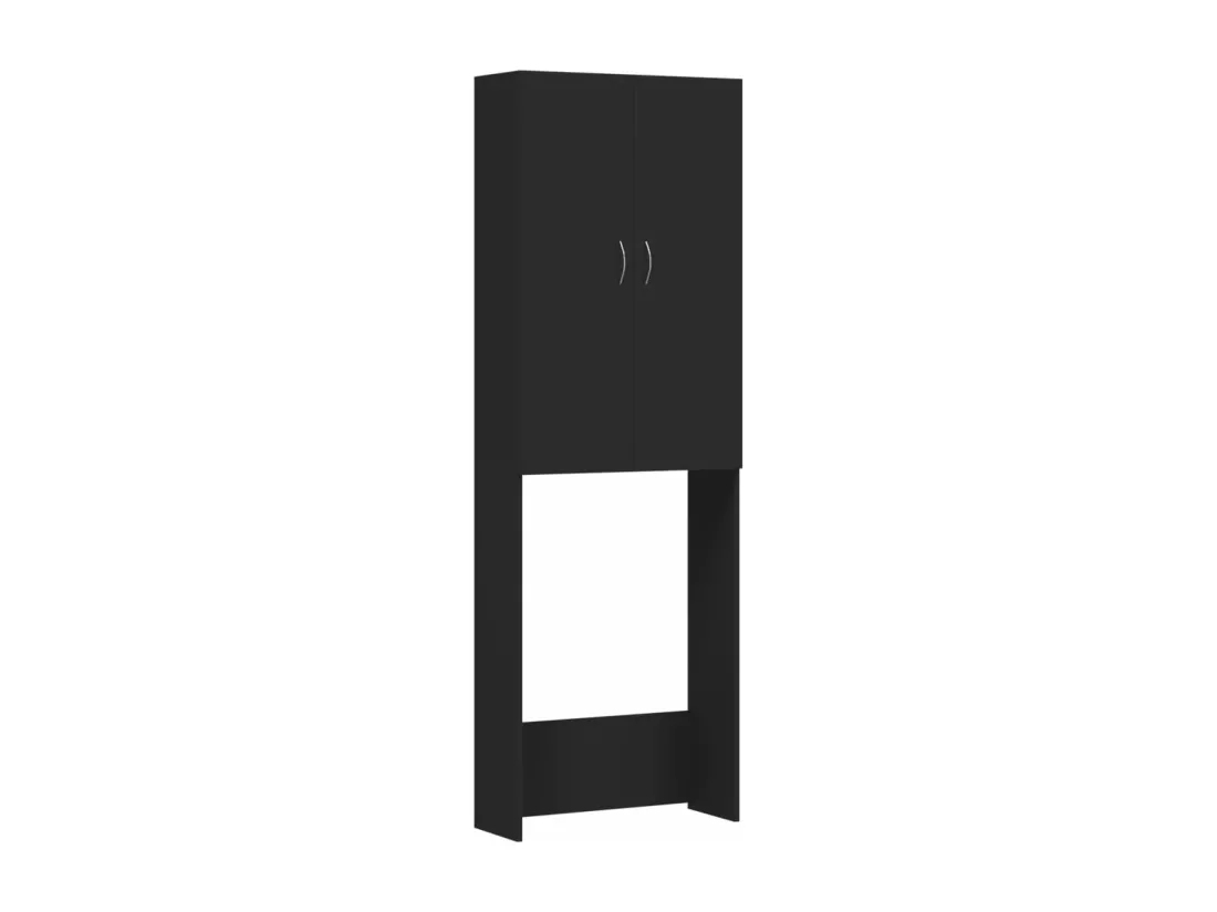 Meuble pour machine à laver Noir 64x25,5x190 cm