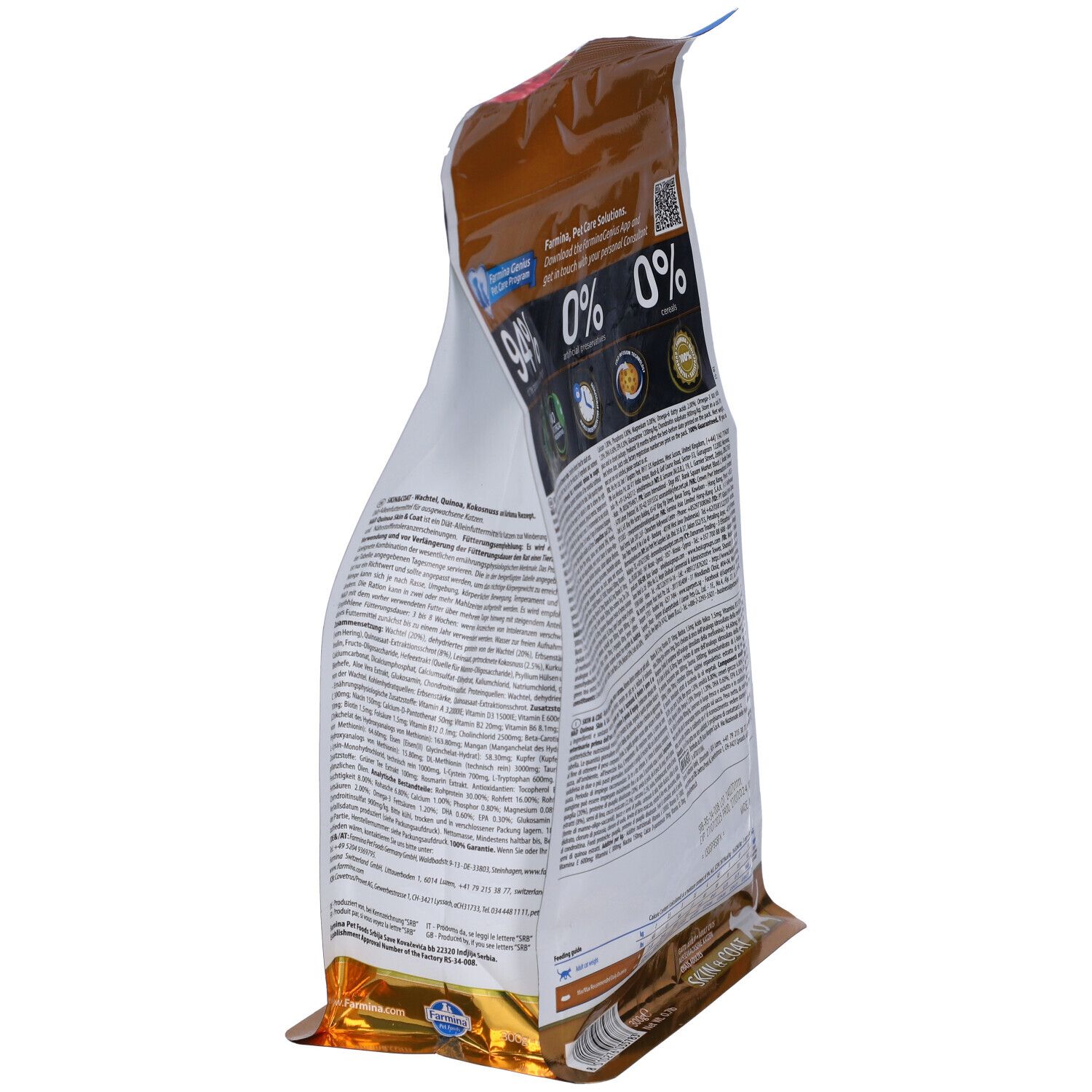 Trockenfutter Farmina N&D Quinoa Skin & Coat Wachtel - Katze Adult
