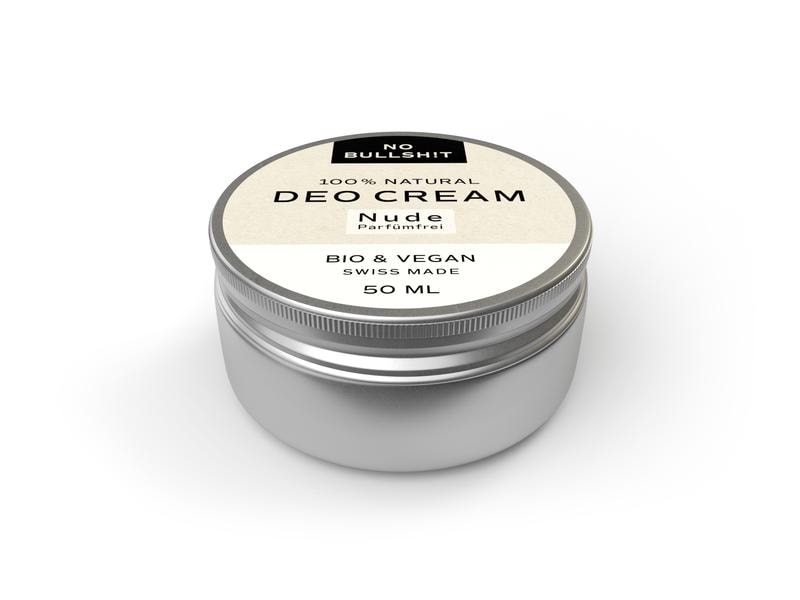 NO BULLSH!T Deo Cream Nude 50 ml Natürliche, vegane Deo Cream ohne künstliche Duft- und Farbstoffe