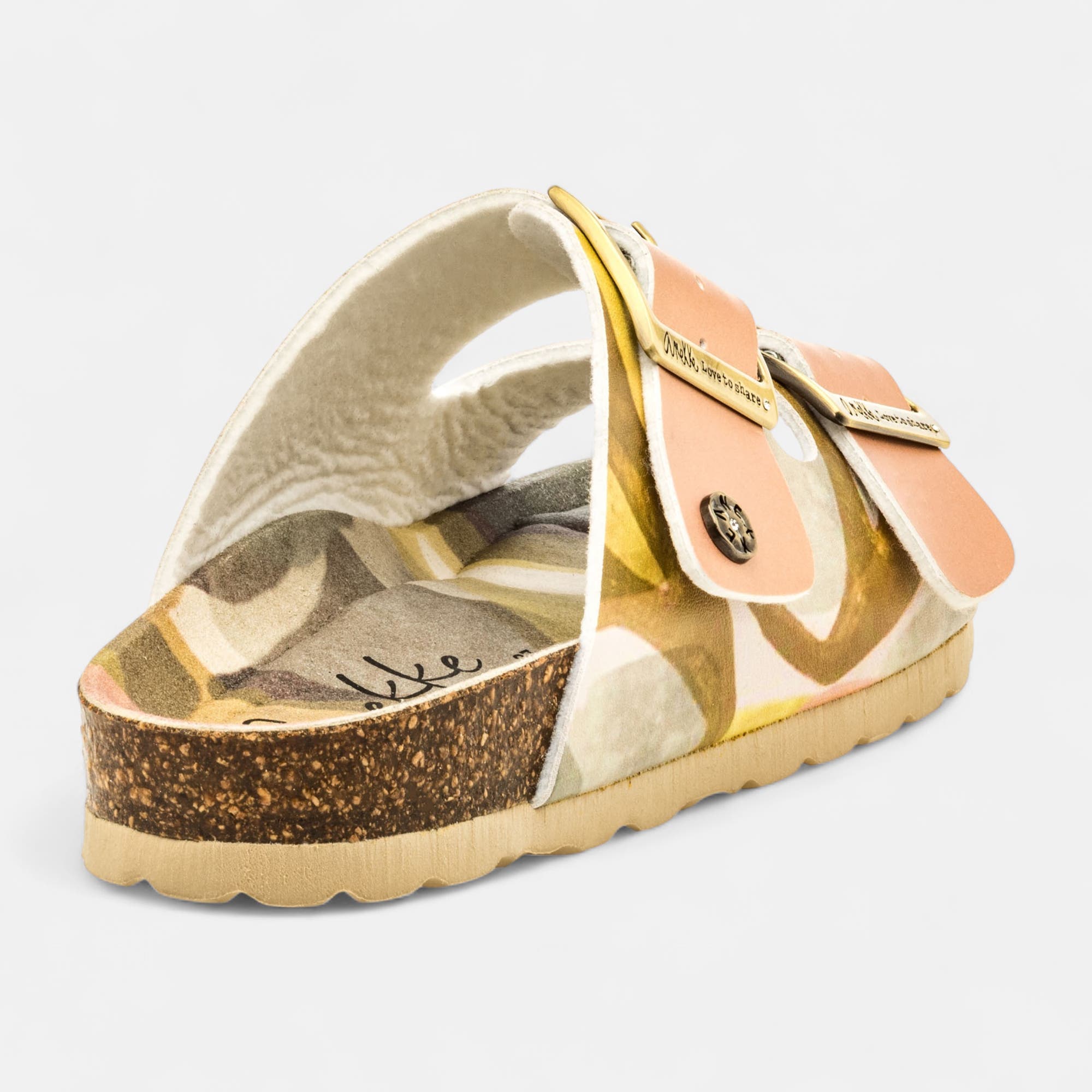 Mules semelle liège Femme rose