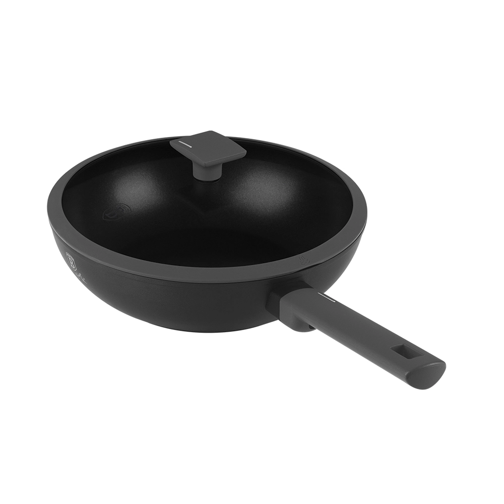 Berlinger Haus Wok Bratpfanne Ø 28 cm mit Deckel Anthracite Collection