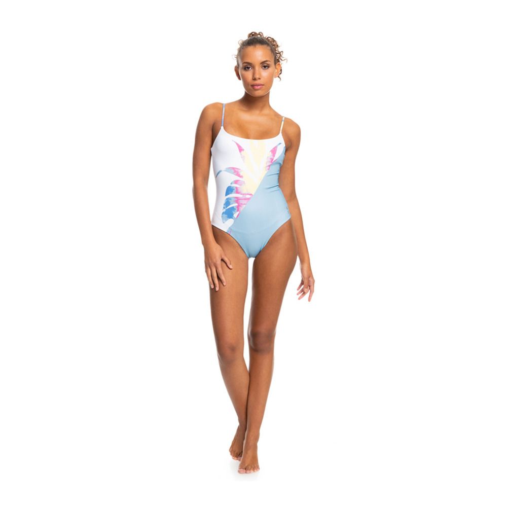 Roxy POP SURF - Maillot de bain 1 pièce Femme pale marigold tie dye vibes