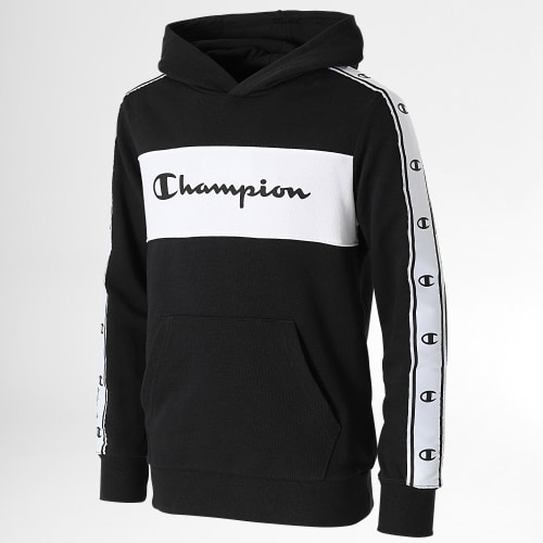 Sweat Capuche A Bandes Enfant 306327 Noir