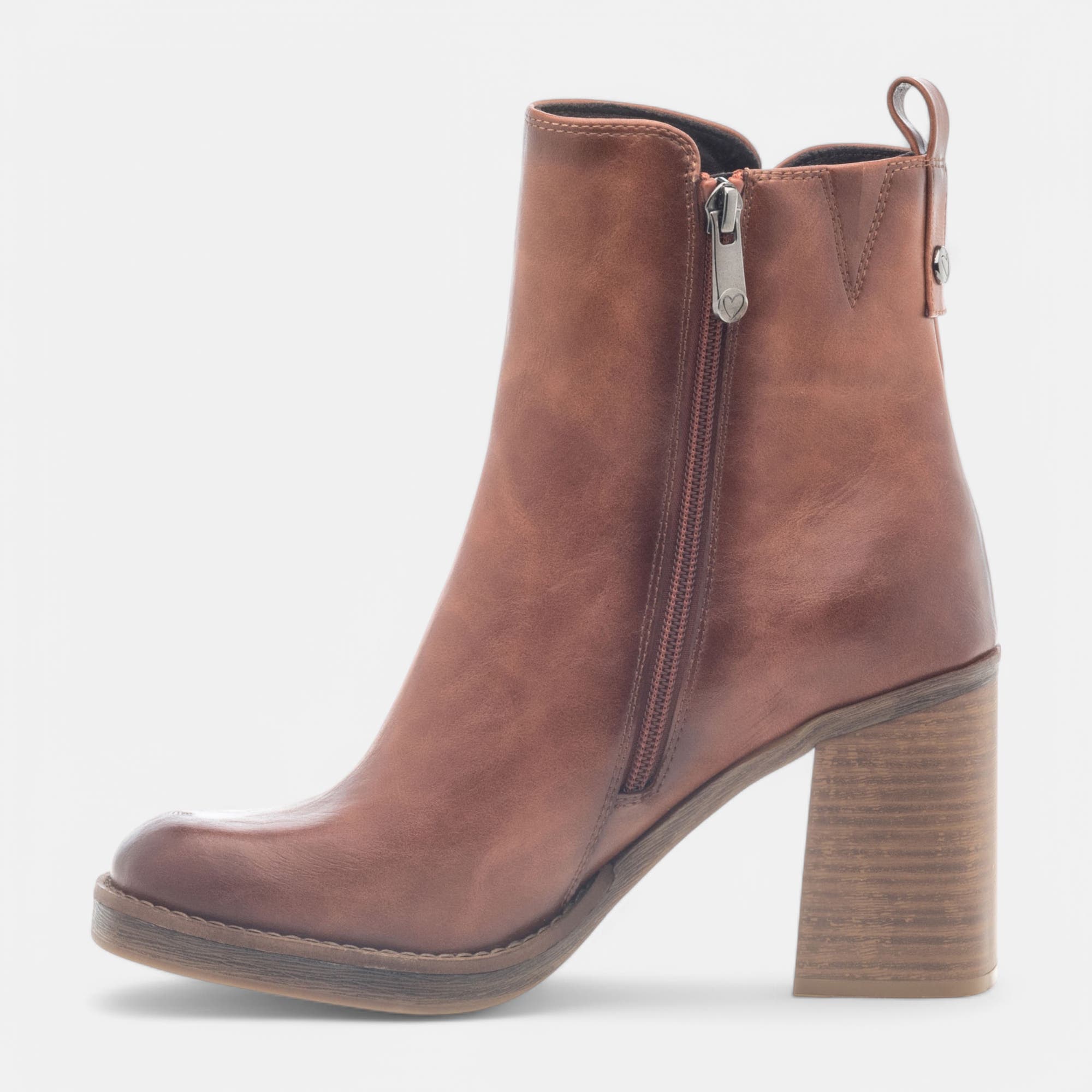 Bottines à talon Femme cognac