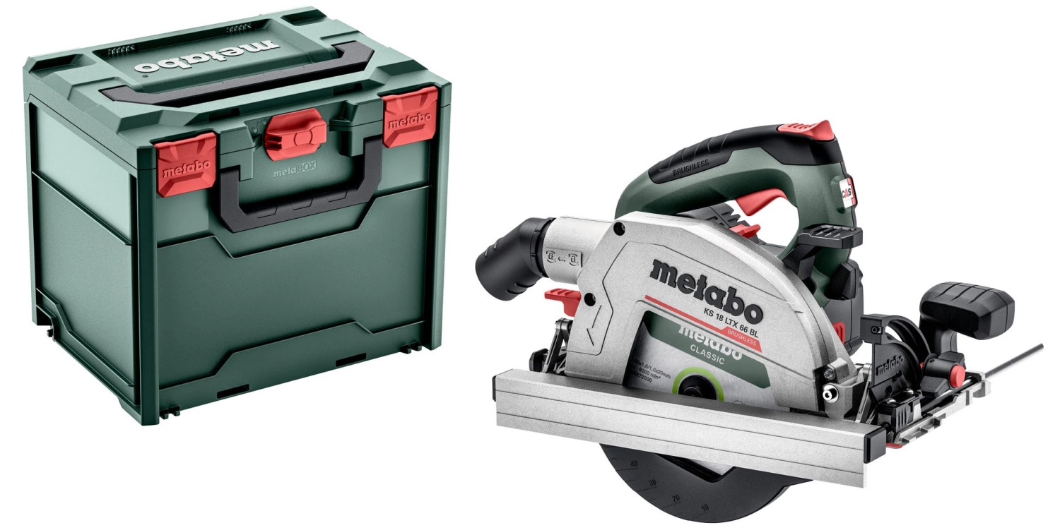 Metabo KS 18 LTX 66 BL 18V Li-ion accu cirkelzaag body in metaBOX - koolborstelloos - 611866840