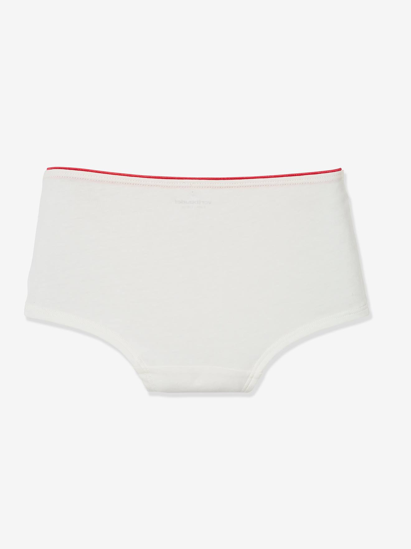 Pacote com 4 shorts rosa claro bicolor/multicoloridos para meninas