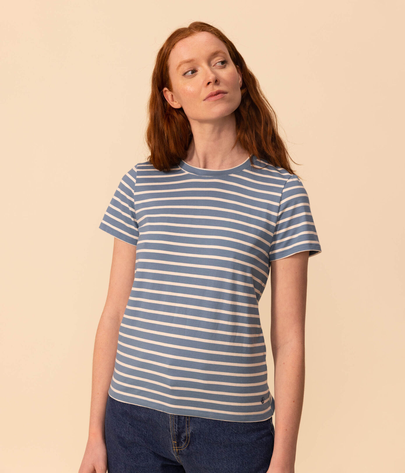 Tee-shirt LE DROIT col rond en coton Femme