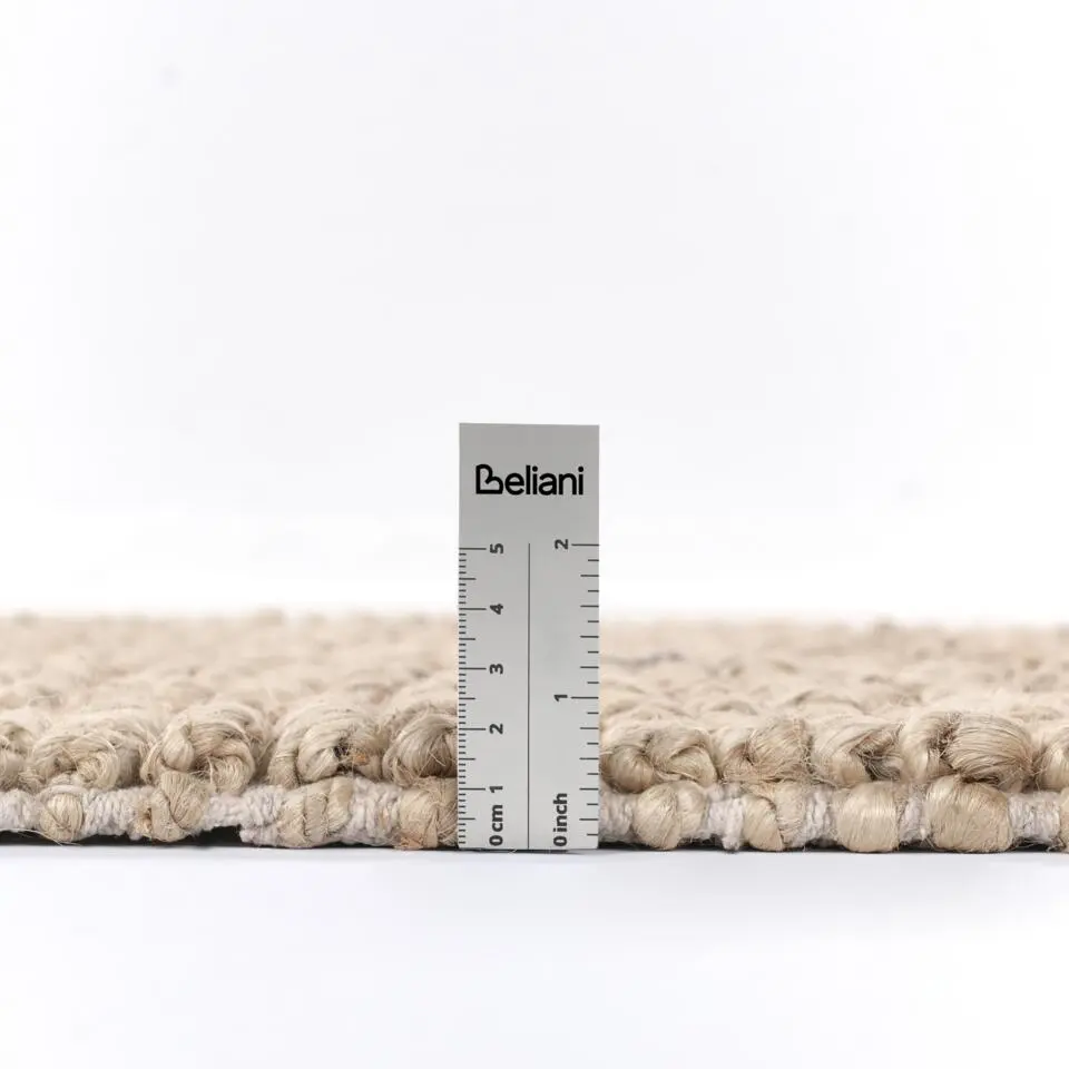 TELLIKAYA - Loper vloerkleed - Groen/Beige - 160 x 230 cm - Jute