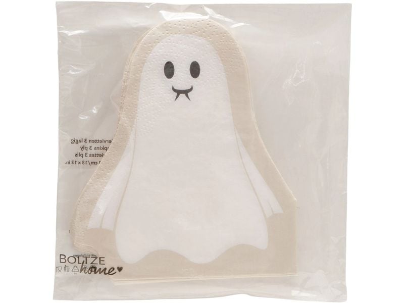 Boltze Servietten Ghostie 12 Stück, 13 x 15 cm Thematische Papierservietten