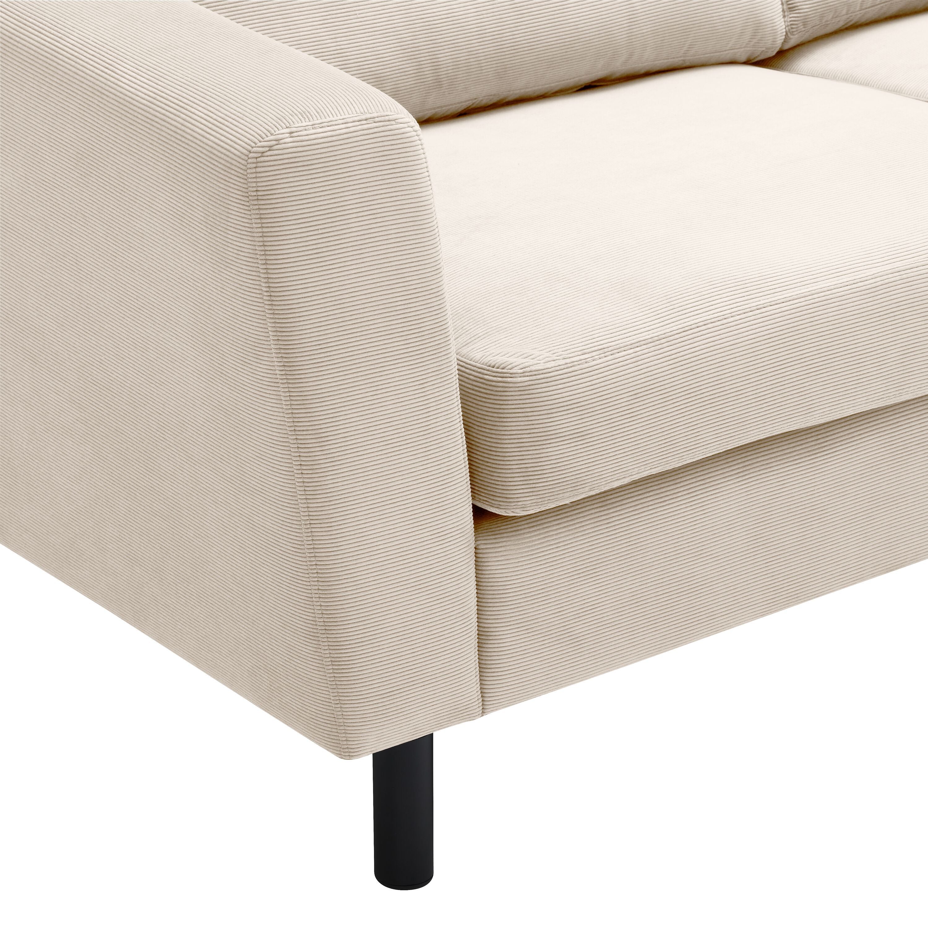 DIENER Ecksofa - Weiss / B: 235.0 cm x T: 156.0 cm x H: 81.0 cm