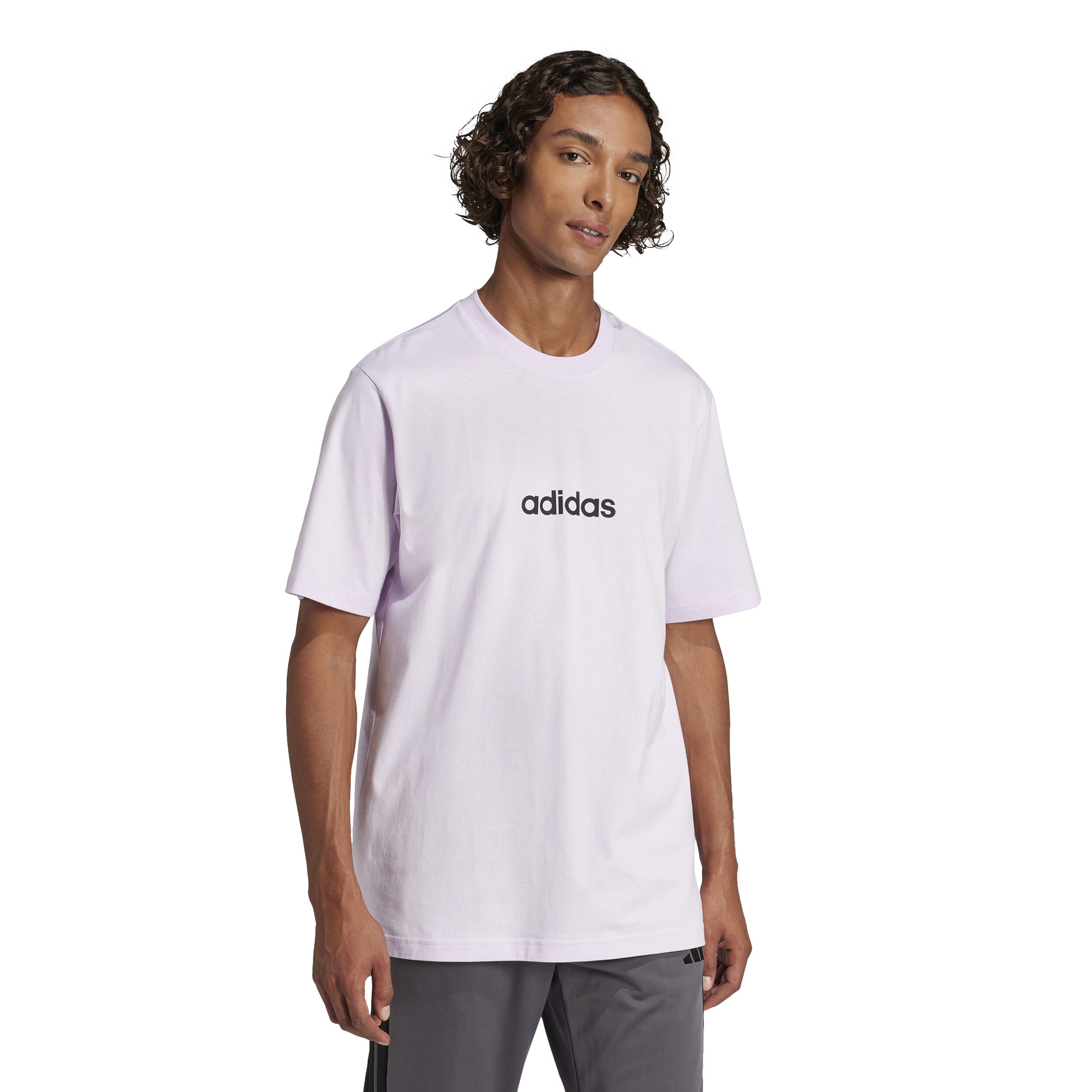 adidas Linear Single Jersey T-shirt Hommes - Lilas