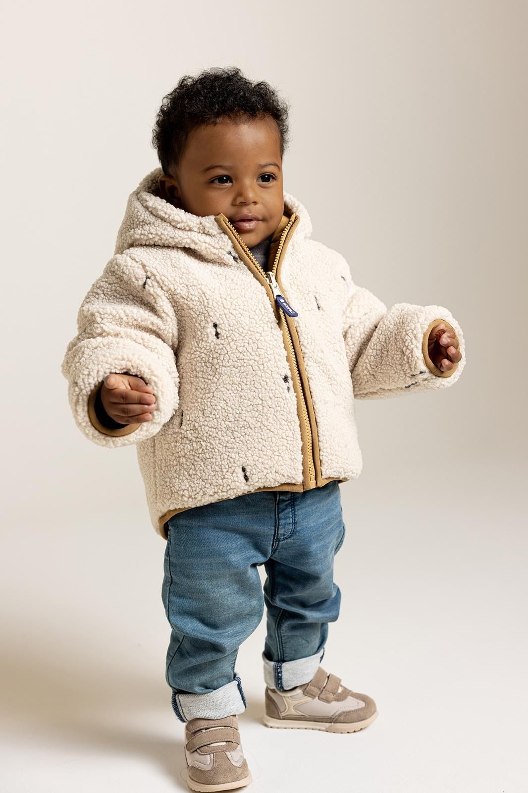Noppies Baby Winterjas Ordway - Reversible - Minimal Pattern Med.blue