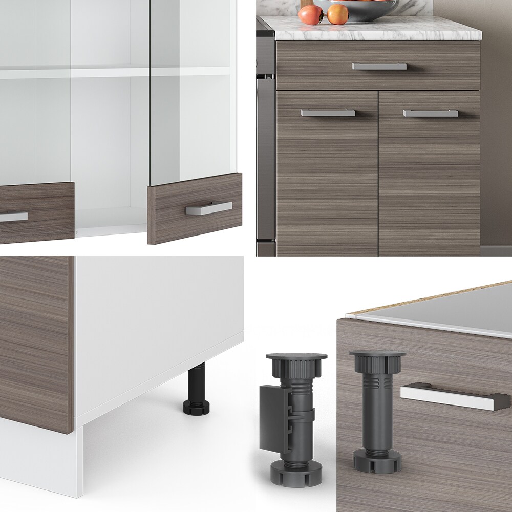 Vicco KÜCHE R-LINE 200CM KÜCHENZEILE KÜCHENBLOCK EINBAU Edelgrau