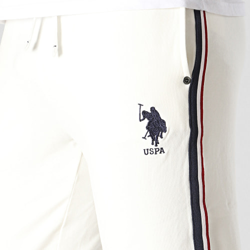 Pantalon Jogging A Bandes 62998 Blanc